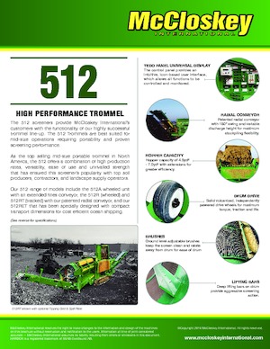 Mobilna sita s bubnjem McCloskey 512RET