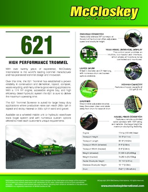 Mobilna sita s bubnjem McCloskey 621RE