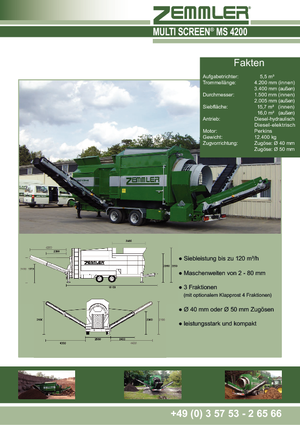 Mobilna sita s bubnjem Zemmler MS 4200