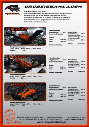 Pokretna postrojenja za prosijavanje Rockster RSS 49