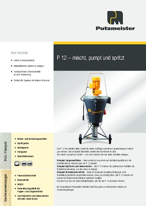 Pumpe za miješanje morta Putzmeister P 12 