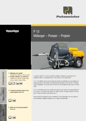 Stacionarne betonske pumpe Putzmeister P 13 EMR KA 230