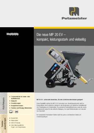 Pumpe za miješanje morta Putzmeister MP 20 EV