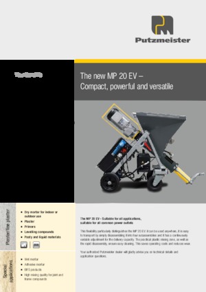 Pumpe za miješanje morta Putzmeister MP 20 EV