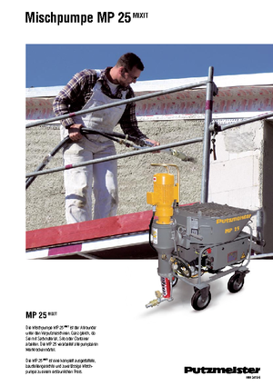 Pumpe za miješanje morta Putzmeister MP 25 Mixit JP-WP/D5K
