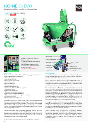 Strojevi za prskanje i transport morta Imer Koine 35 Evo