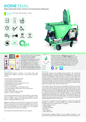 Strojevi za prskanje i transport morta Imer Koine Dual