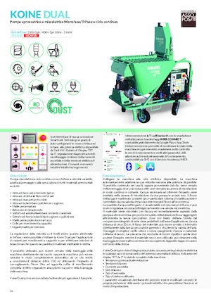 Strojevi za prskanje i transport morta Imer Koine Dual