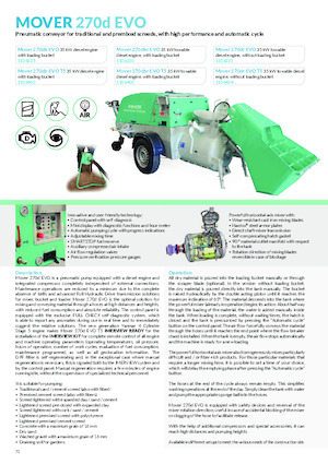 Strojevi za prskanje i transport morta Imer Mover 270db Evo