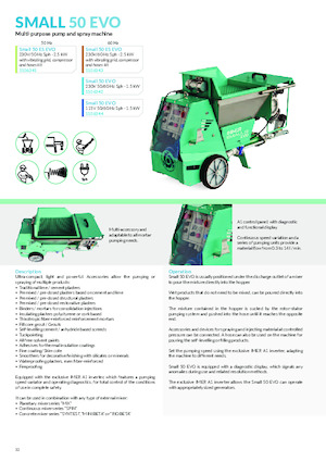 Strojevi za prskanje i transport morta Imer Small 50 Evo