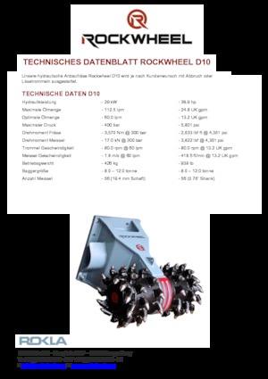 Ugradne glave za glodanje za hidraulične bagere Rockwheel by ROCK.ZONE D 10