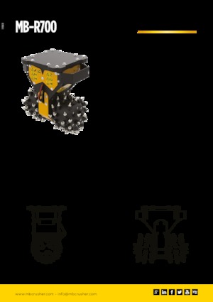 Ugradne glave za glodanje za hidraulične bagere MB Crusher MB-R700