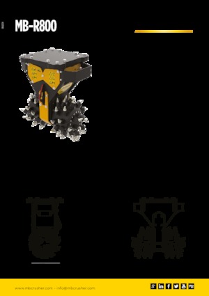 Ugradne glave za glodanje za hidraulične bagere MB Crusher MB-R800