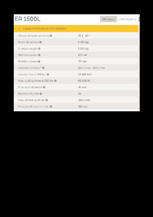 Ugradne glave za glodanje za hidraulične bagere Epiroc ER 1500L