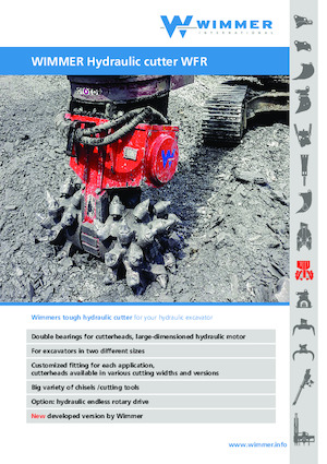 Ugradne glave za glodanje za hidraulične bagere WIMMER WFR 150
