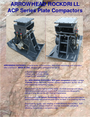 Kompaktori za hidraulične bagere Arrowhead ACP 550
