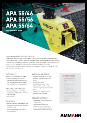 Kompaktori za hidraulične bagere Ammann APA 5564