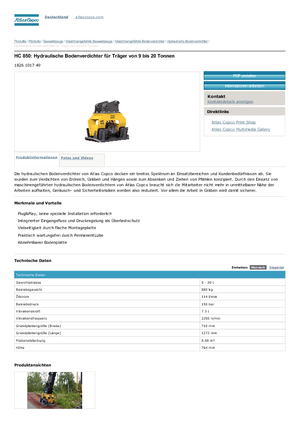 Kompaktori za hidraulične bagere Atlas Copco HC 850
