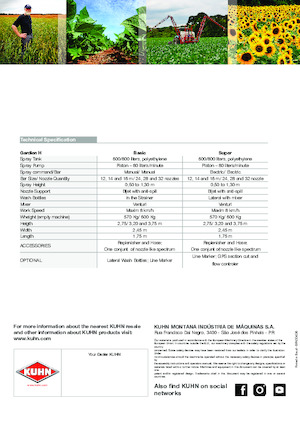 Nošene prskalice Kuhn Gardien H 800