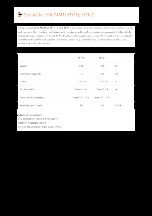 Montirani sklopovi za širenje Pronar EPT 21