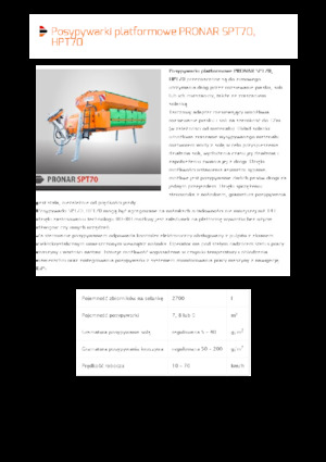 Montirani sklopovi za širenje Pronar SPT 70 