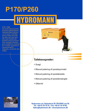 Montirani sklopovi za širenje Hydromann P 260