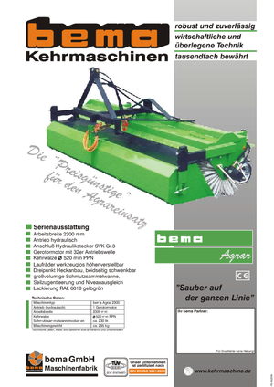 Montirani čistači Bema Agrar 2300