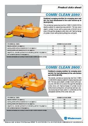 Montirani čistači Wiedenmann CombiClean 2600