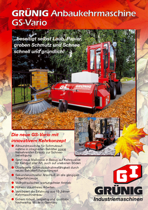 Montirani čistači Grünig GS-Vario 2000 Jumbo