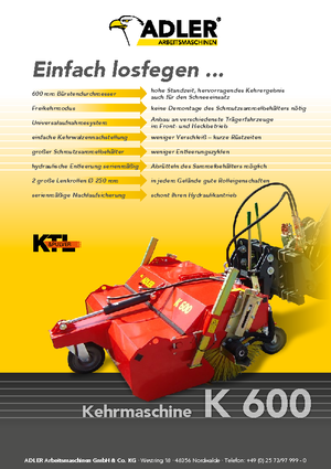 Montirani čistači Adler K 600-210