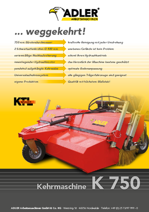 Montirani čistači Adler K 750-270