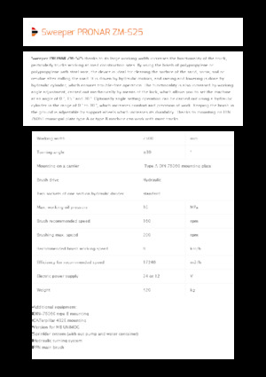 Montirani čistači Pronar ZM-S 25