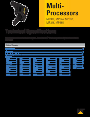 Multi- procesori Caterpillar MP318U