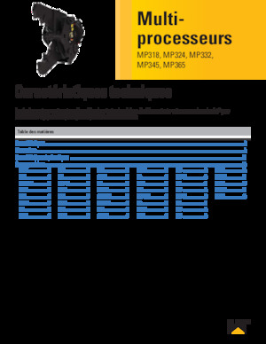 Multi- procesori Caterpillar MP318U