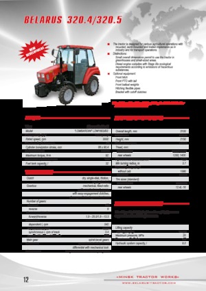 Kompaktni pomoćni traktori Belarus 320.4