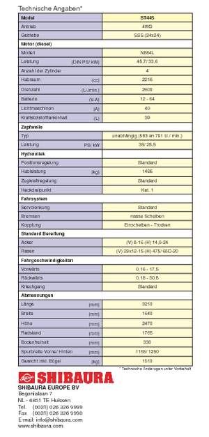 Kompaktni pomoćni traktori Shibaura ST 445 SSS