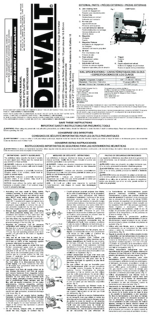 Zabivači i Klamerice DEWALT DWFP12231
