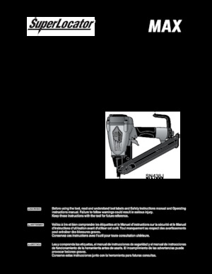 Zabivači i Klamerice MAX USA CORP. SN438J