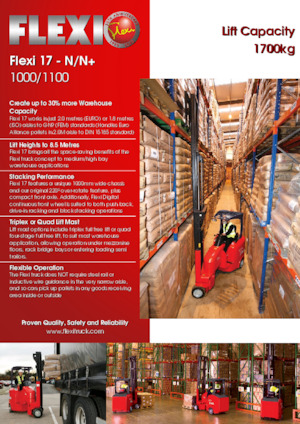 Viličari za uski prolaz Flexi 17N