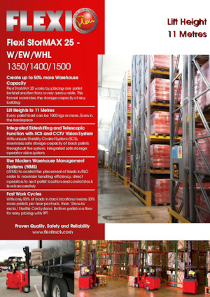 Viličari za uski prolaz Flexi StorMAX 25 W