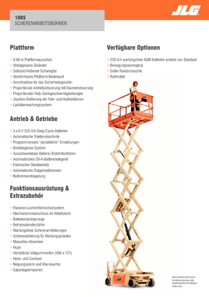 Dizalice na škare na kotačima JLG 10RS