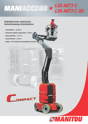 Zglobna podizna platforma na kotačima Manitou 120 AETJ C