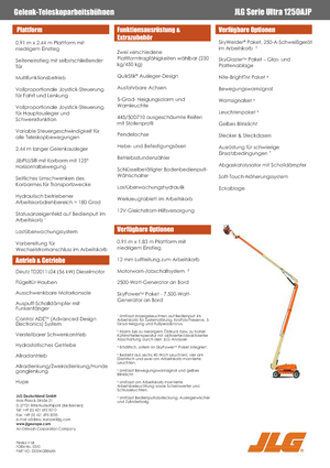 Zglobna podizna platforma na kotačima JLG 1250AJP