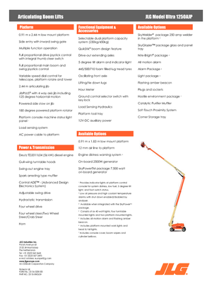 Zglobna podizna platforma na kotačima JLG 1250AJP