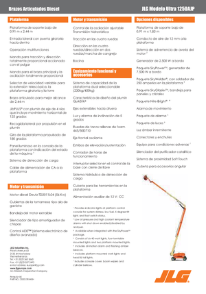 Zglobna podizna platforma na kotačima JLG 1250AJP