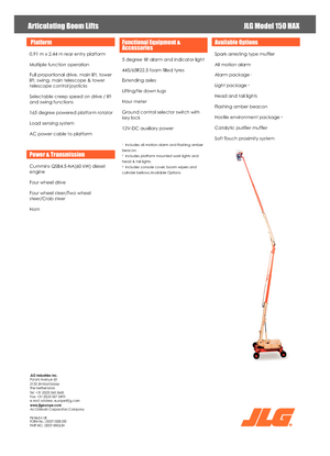 Zglobna podizna platforma na kotačima JLG 150HAX 4x4x4