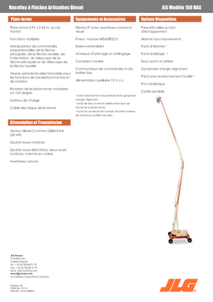 Zglobna podizna platforma na kotačima JLG 150HAX 4x4x4