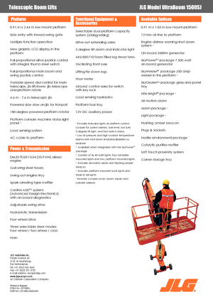 Teleskopska podizna platforma na gusjenicama JLG 1500SJ