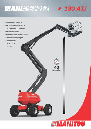 Zglobna podizna platforma na kotačima Manitou 180 ATJ