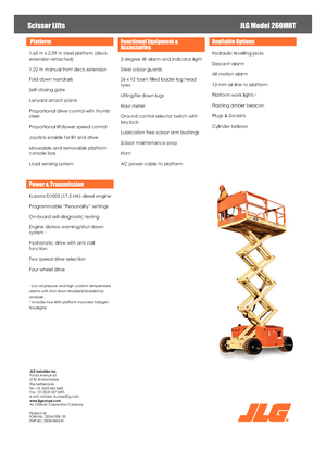 Dizalice na škare na kotačima JLG 260MRTA